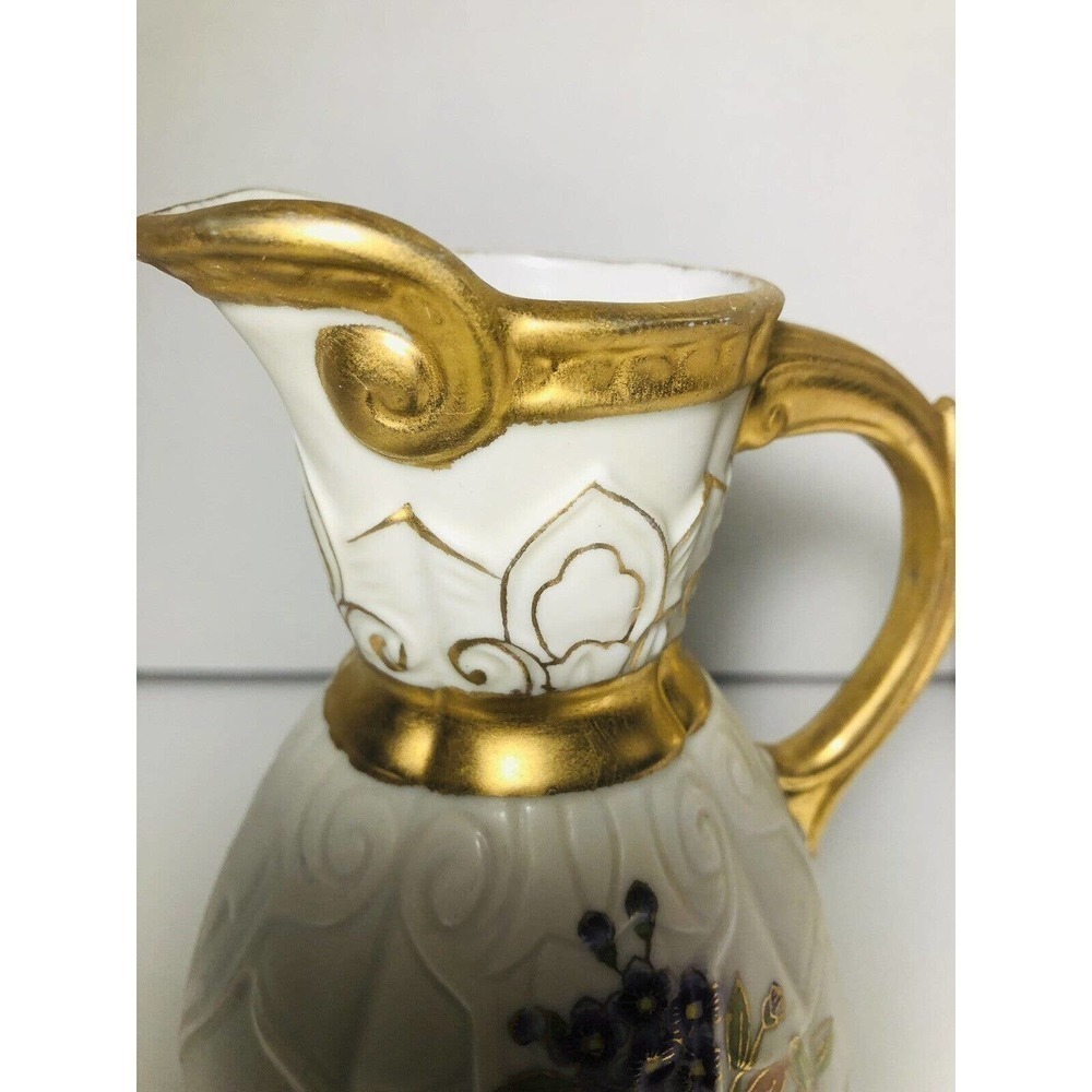 Vintage Porcelain Pitcher and Bud Vase BEAUTIFUL PIECES!! Set Of 2 - Picture 9 of 12